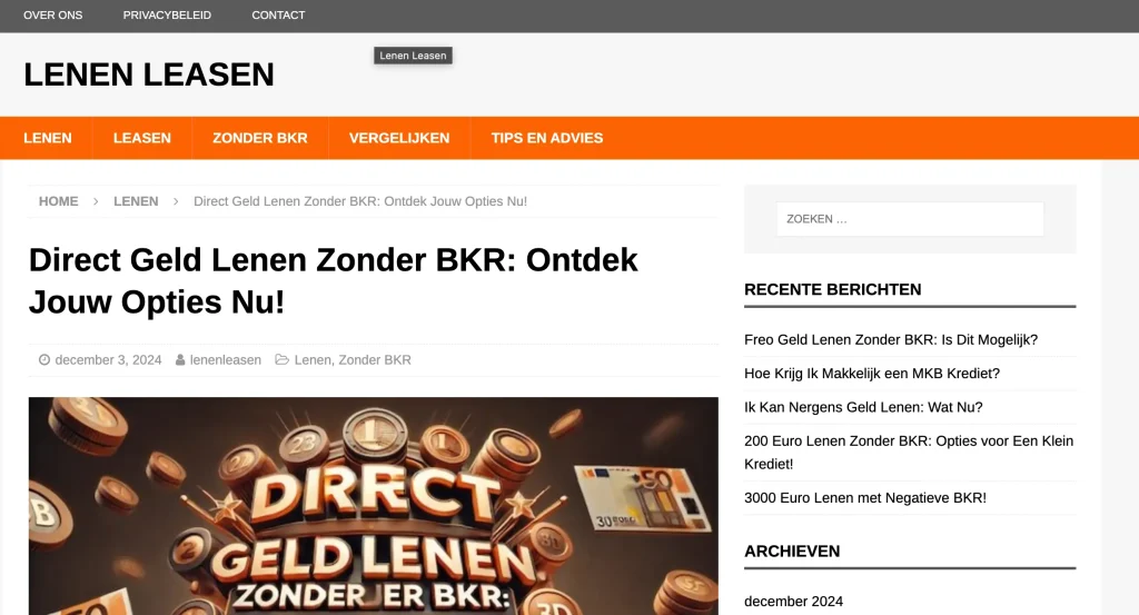 Snel Geld Lenen Zonder BKR